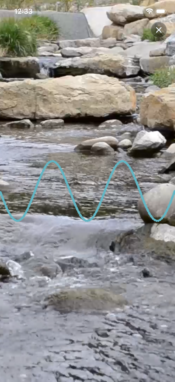 Sitzung mit Flusshintergrund