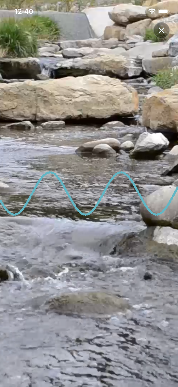 Sessão com fundo de rio